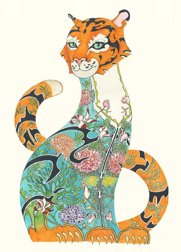 Tiger- DM Greetings Card