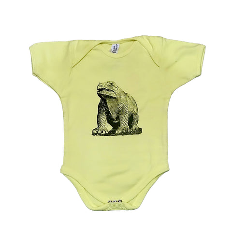 Screen Print Crystal Palace Dinosaur Baby Grow- Yellow