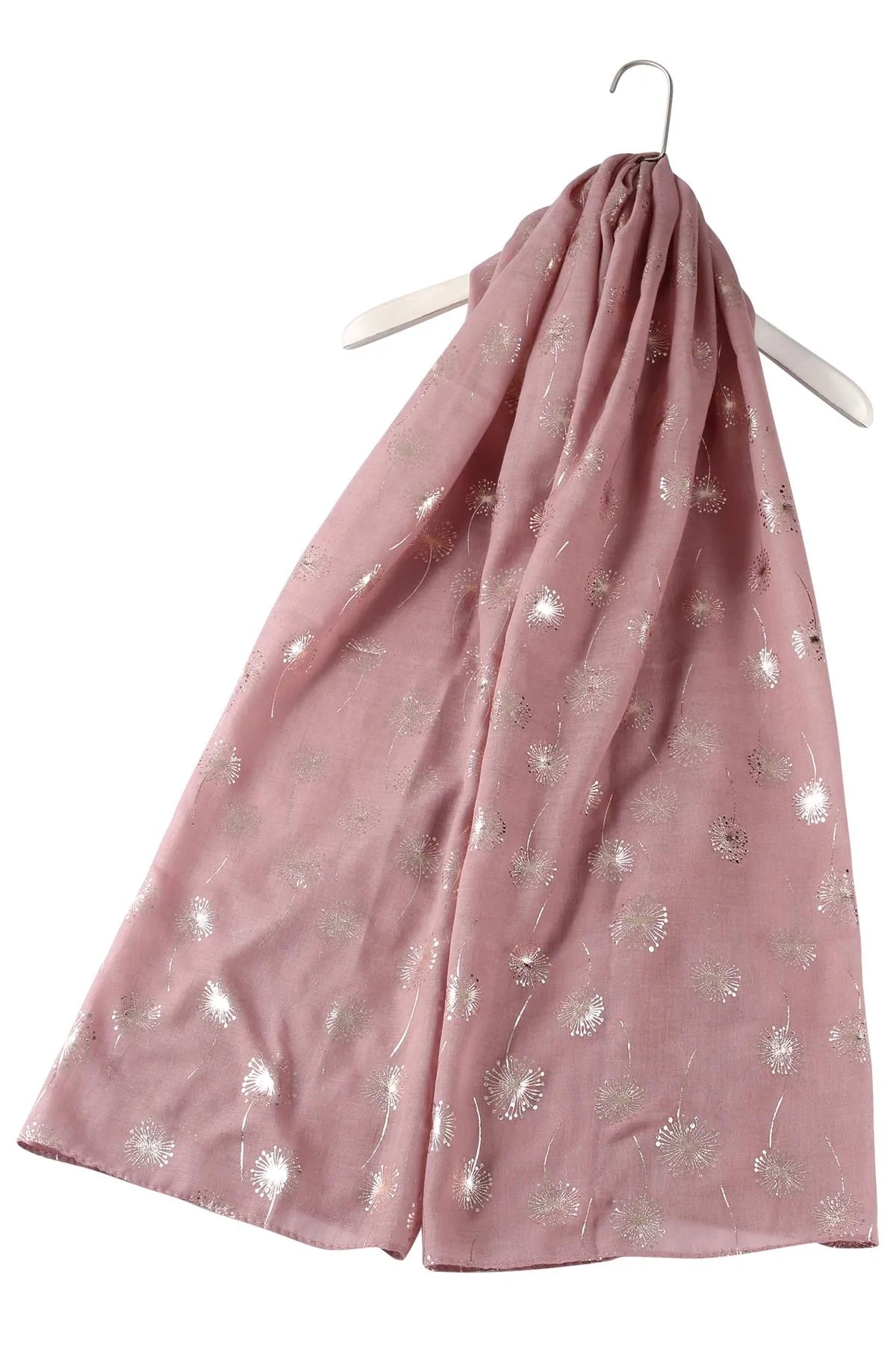 Rose Gold Foiled Tree of Life Scarf- Dusty Pink