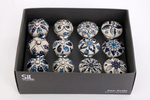 Blue and White Rustic Knobs