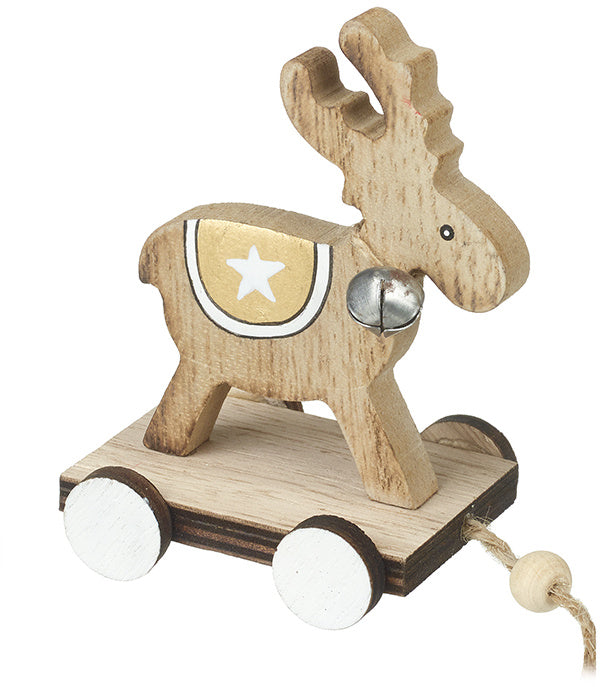 Wooden Pull Along Deer