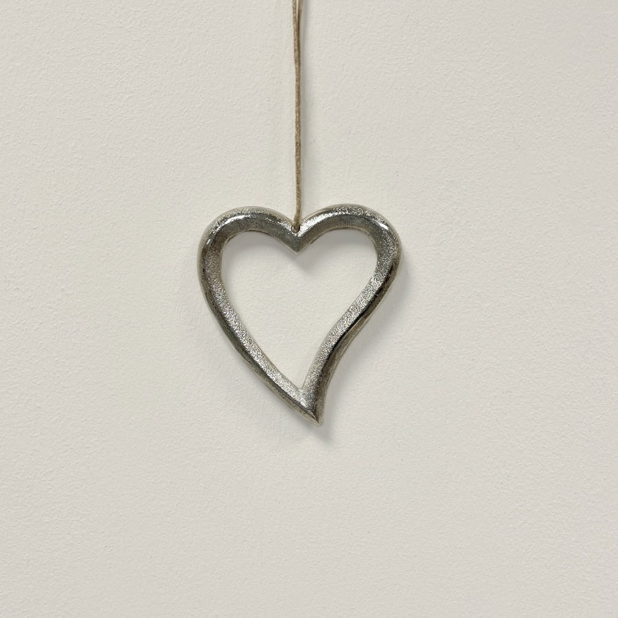 Silver Hanging Heart