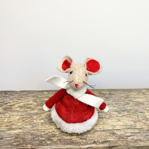 Mouse Decoration with red jumper