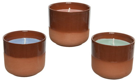 Citronella Candle in a terracotta pot