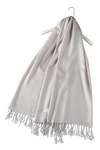 Super Soft Plain Pashmina Style Scarf- Light Grey