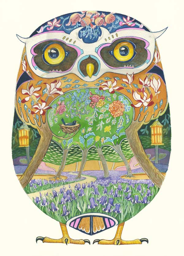 Owl in the Forest- DM Greetings Card