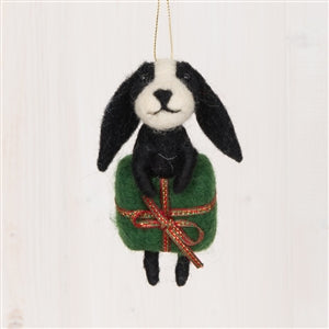 Christmas Hanging Decoration - Dog with Parcel