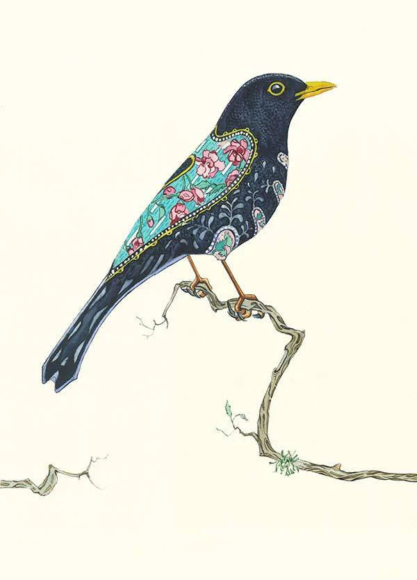 Blackbird- DM Greetings Card