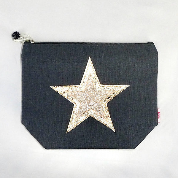 Linen Star makeup bag