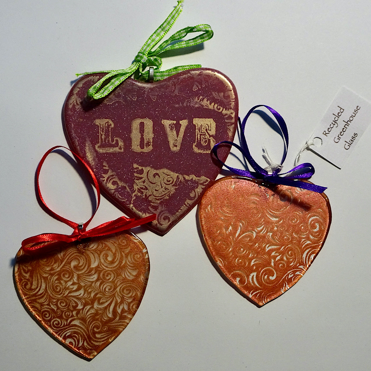 Recycled Glass Heart