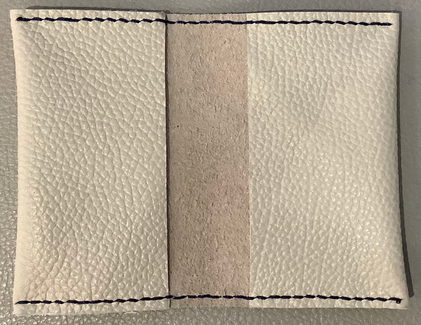 Handstitched Leather Folded Double Card Holder