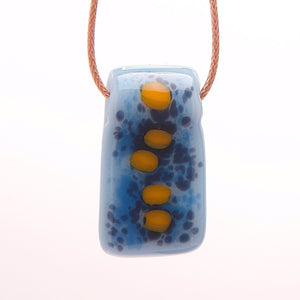 Citrus Orange Pebbles- Handmade Fused glass pendant