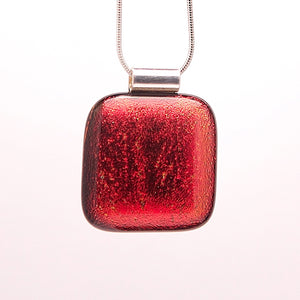 Dichroic Red glass pendant
