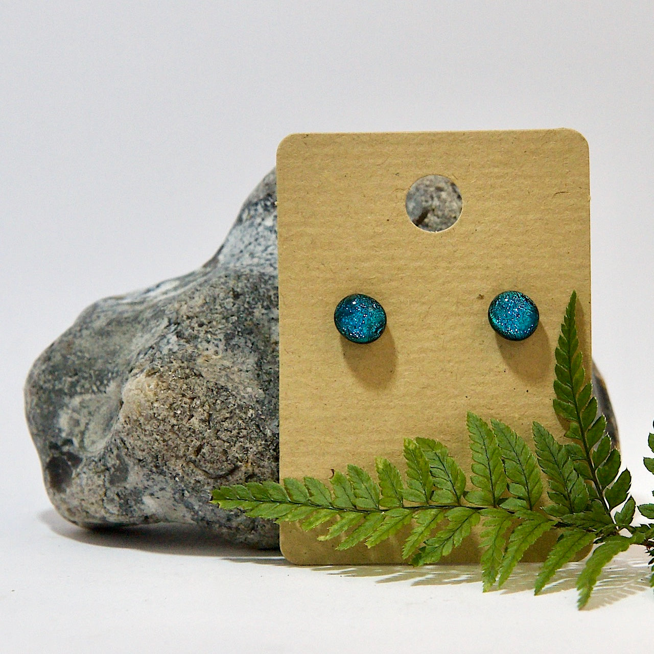 Turquoise Glass Earrings