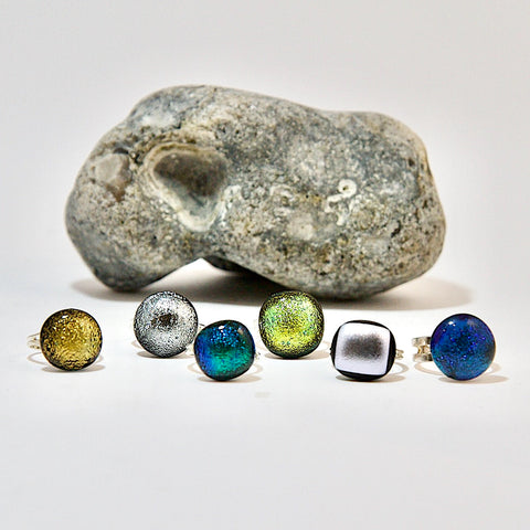 Fused Glass Adjustable Ring