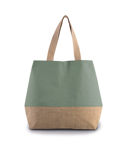 Canvas & Jute Shopper - Green