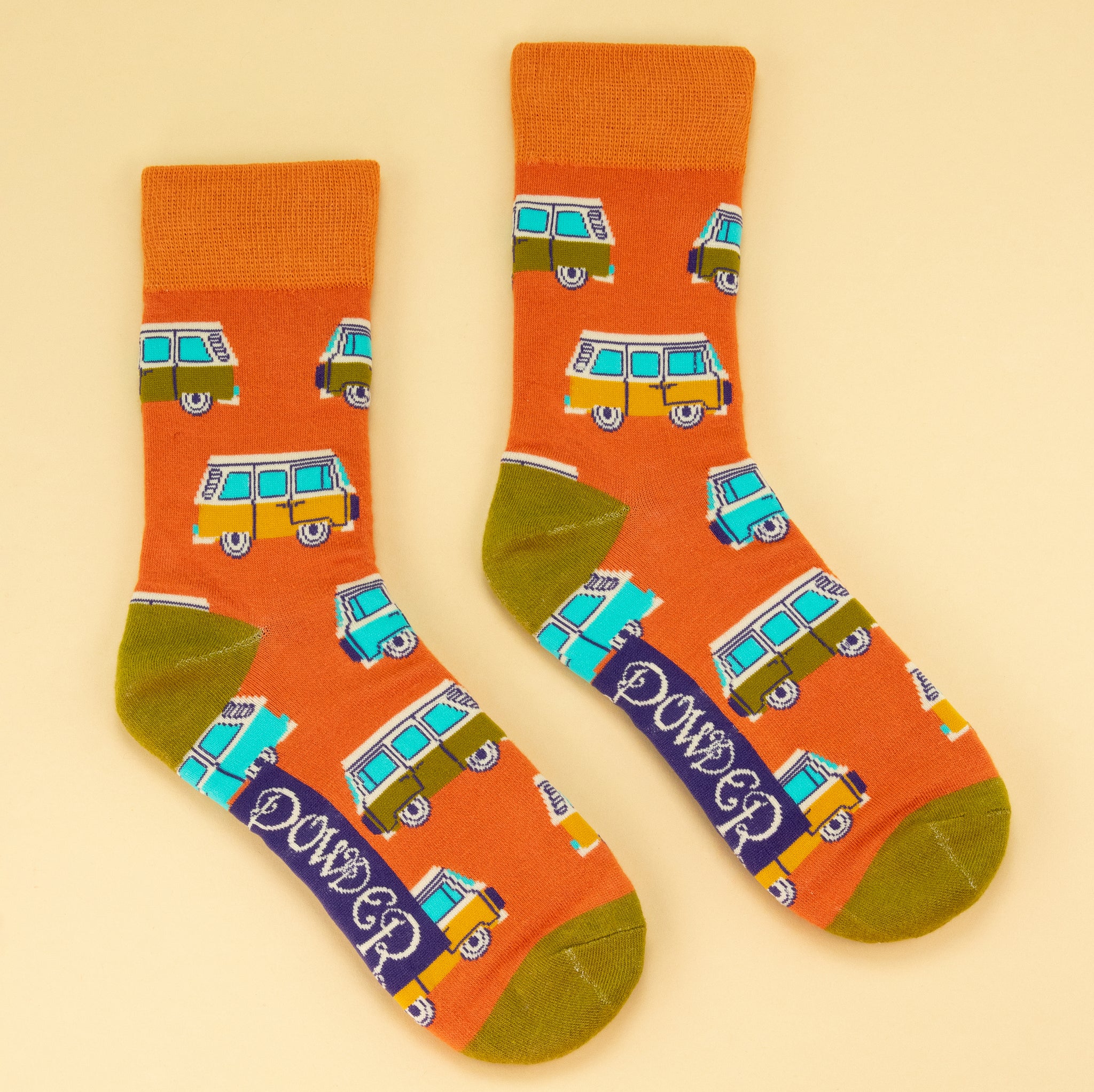 Mens Socks - Campervan Tangerine