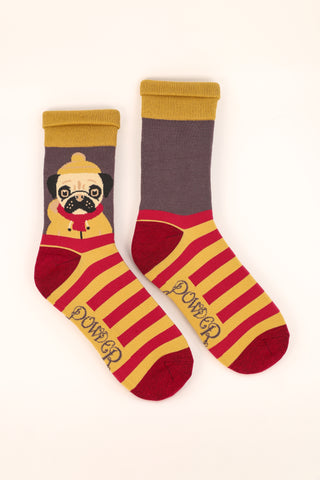 Mens Socks - Fisherman Pug