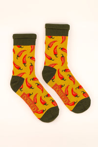 Mens Socks -Hot Chillies Mustard