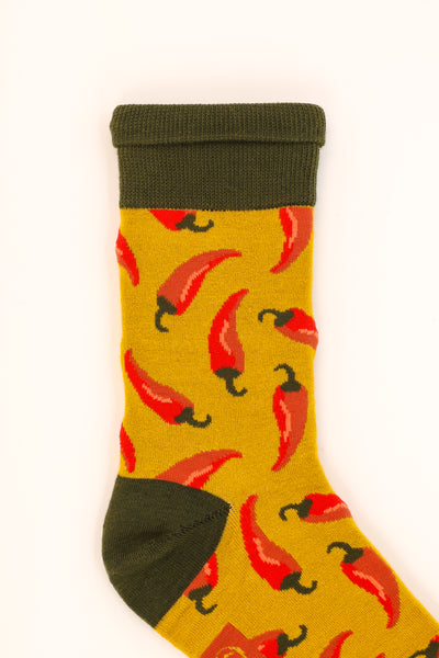 Mens Socks -Hot Chillies Mustard