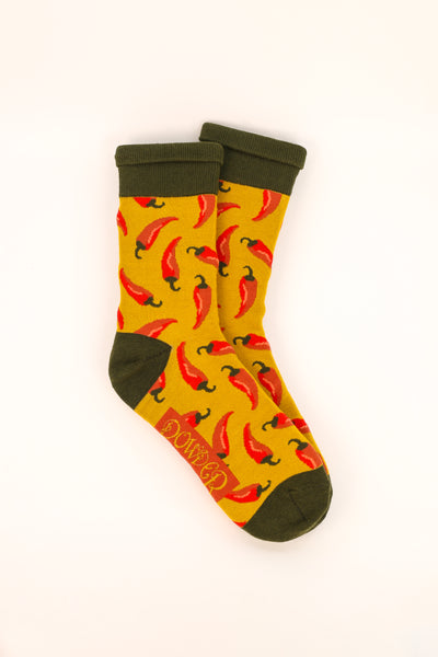 Mens Socks -Hot Chillies Mustard