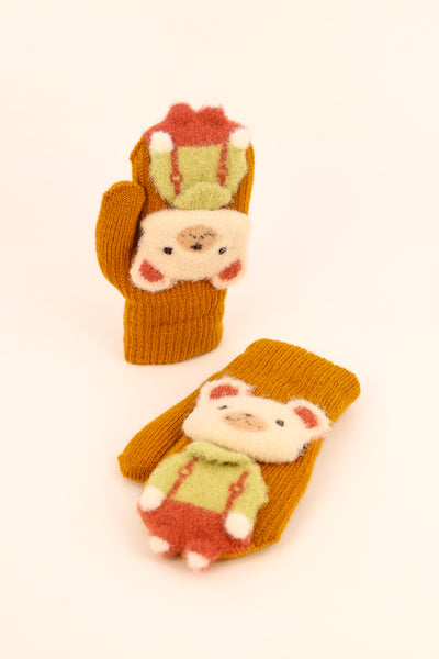 Mustard Bear Mittens
