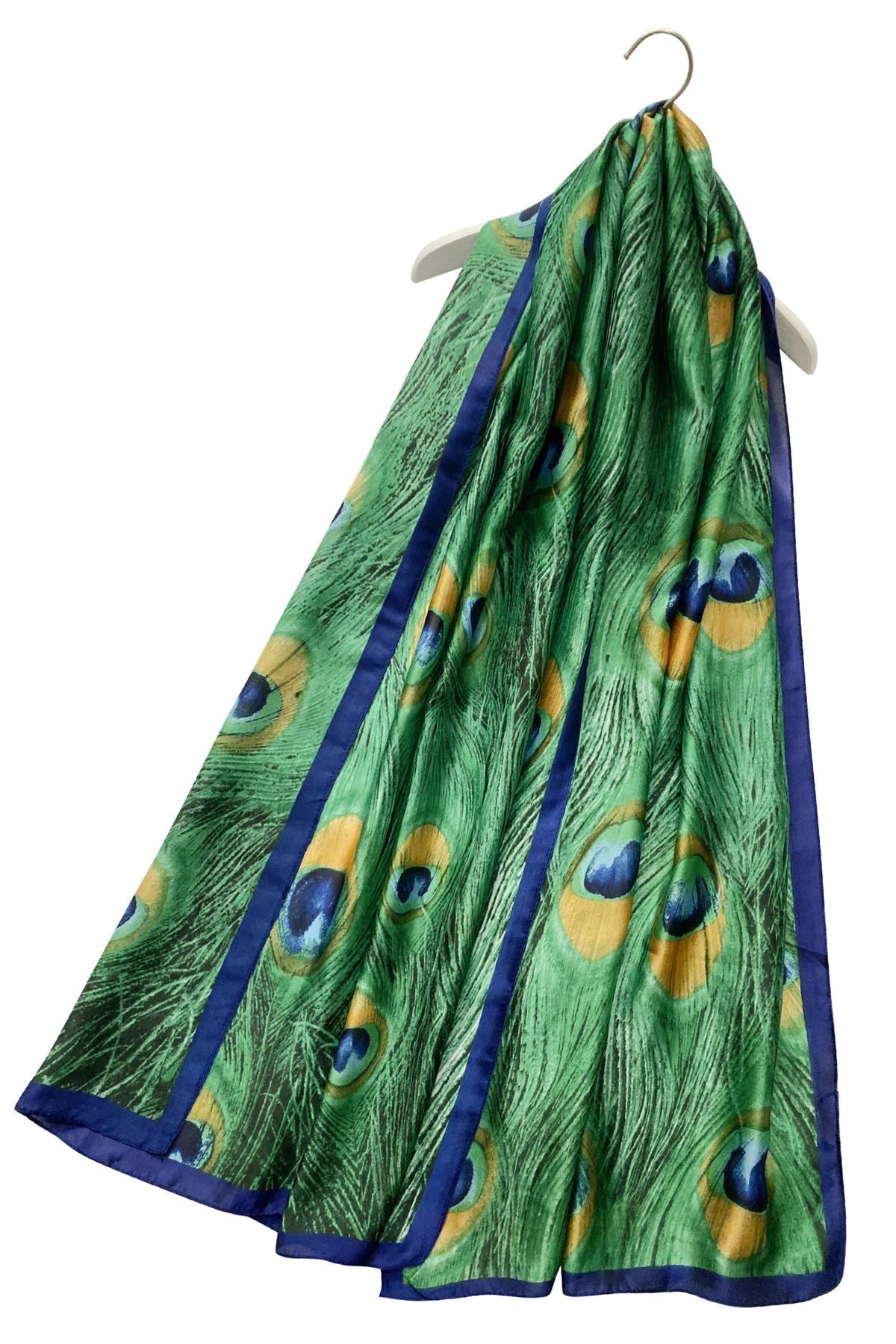 Peacock Silk blend Scarf