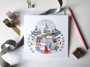 Art Card of Rabbit by Hisako Ando