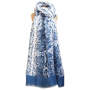 Snakeskin Scarf- Blue