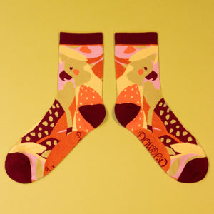 Ladies Ankle Socks -Parrot