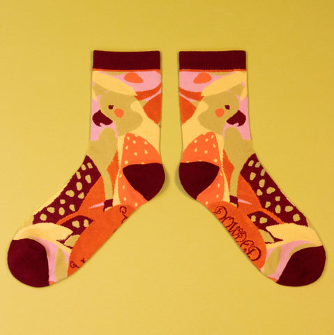 Ladies Ankle Socks -Parrot