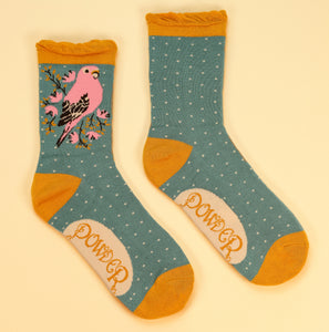 Ladies Ankle Socks - Budgie