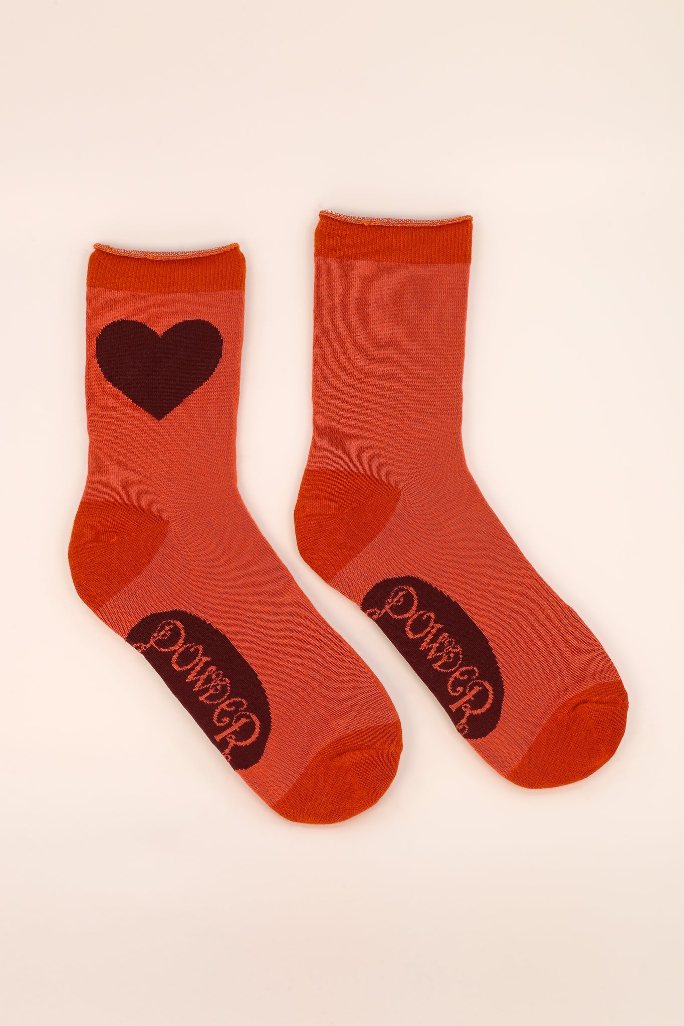 You Have My Heart Ankle Socks - Tangerine