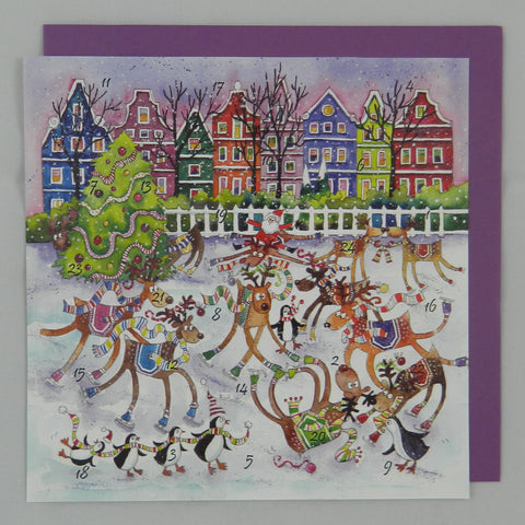 Advent Calendar Card - Reindeer Rink