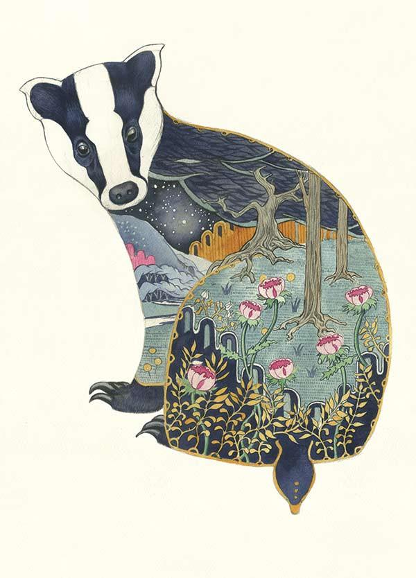 Badger- DM Greetings Card