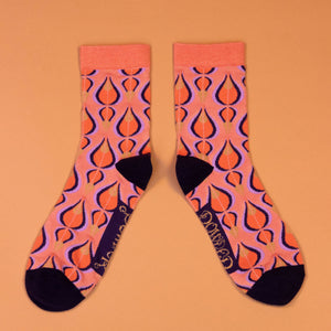 Mens Socks - Pink Teardrop