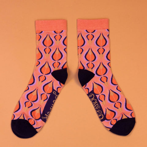 Mens Socks - Pink Teardrop