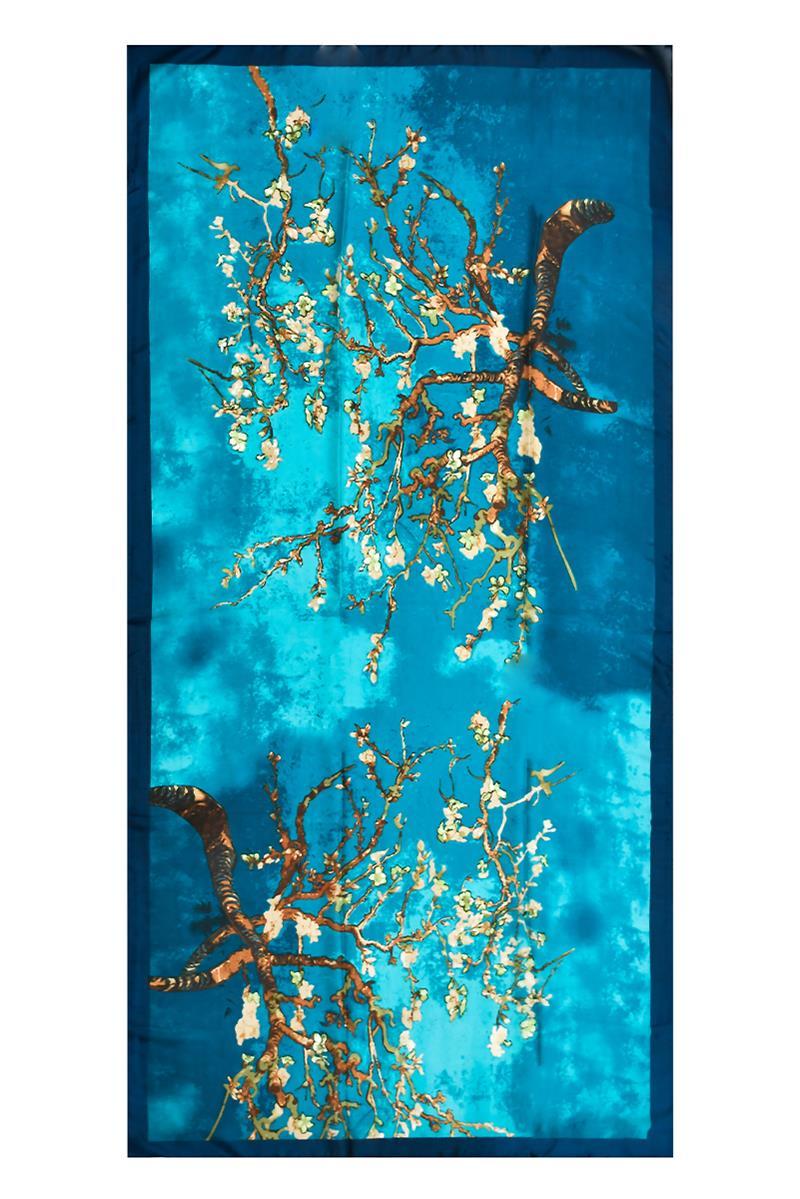 Van Gogh Almond Blossom Print Silk Scarf