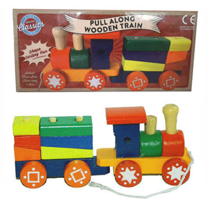 Pull Along Wooden Train