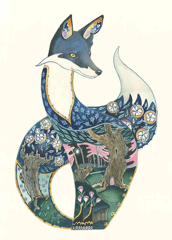 Fox at Night- DM Card
