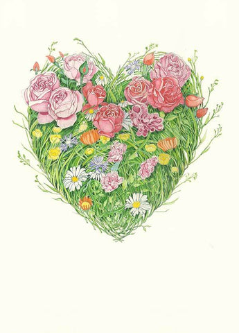Grass Heart- DM Greetings Card