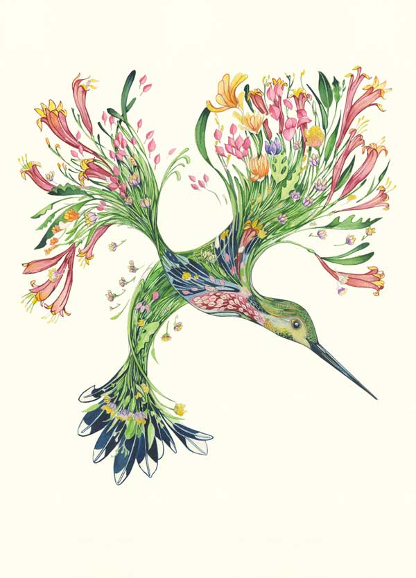 Hummingbird- DM Greetings Card