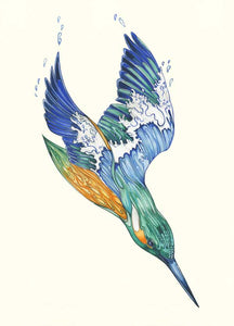 Kingfisher- DM Greetings Card