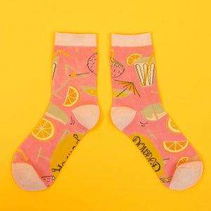 Ladies Ankle Socks - Cocktails