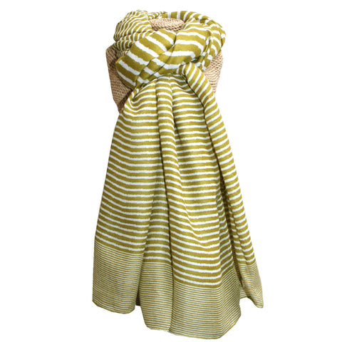 Cross Stripe Scarf- Mustard